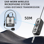 Sistema microfonico wireless UHF indossabile DEBRA DT-01, 1 trasmettitore e 1 ricevitore., DT-01