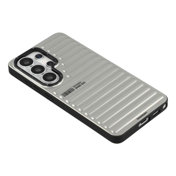 Custodia magnetica con texture a valigia per Samsung Galaxy S26 Ultra 5G