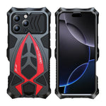 Custodia silicone metallo con pellicola per iPhone 15-17