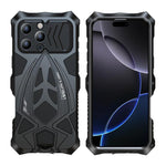 Custodia silicone metallo con pellicola per iPhone 15-17