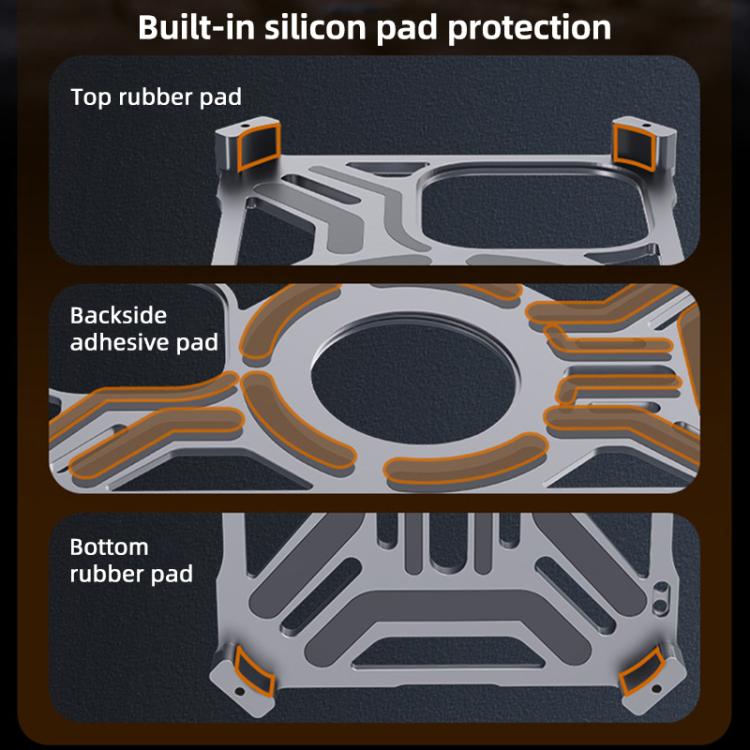 Custodia in lega di alluminio con supporto magnetico per iPhone 1