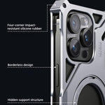 Custodia in lega di alluminio con supporto magnetico per iPhone 1