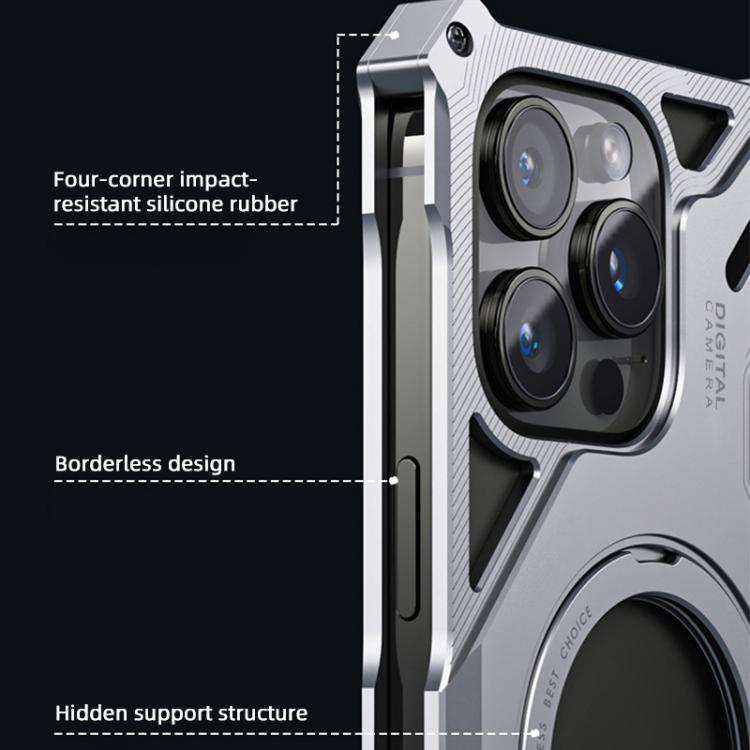 Custodia in lega di alluminio con supporto magnetico per iPhone 1