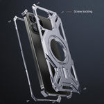 Custodia in lega di alluminio con supporto magnetico per iPhone 1