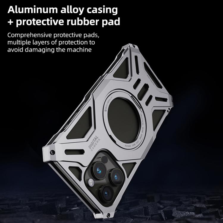 Custodia in lega di alluminio con supporto magnetico per iPhone 1