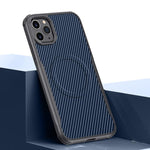 Custodia magnetica con fibra di carbonio per iPhone