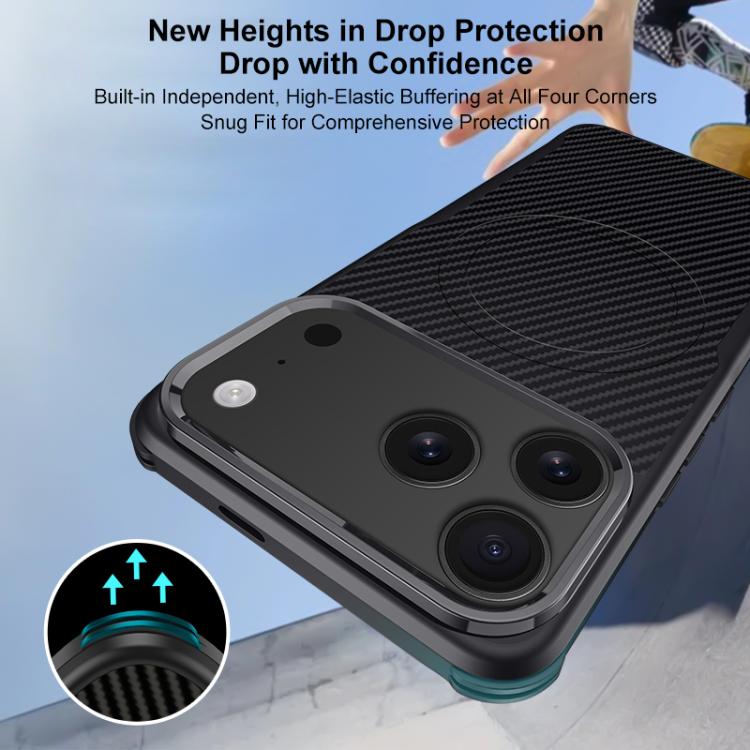 Custodia magnetica con fibra di carbonio per iPhone