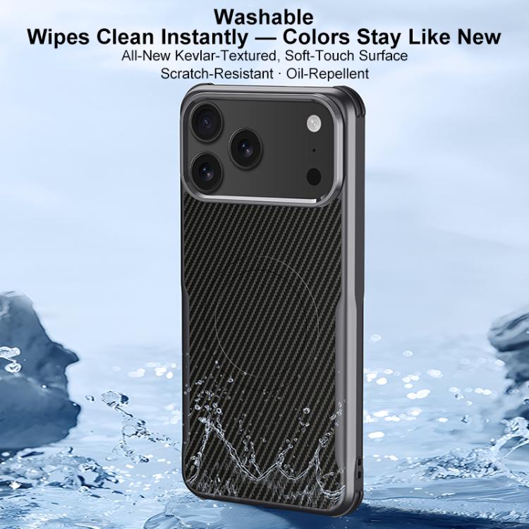 Custodia magnetica con fibra di carbonio per iPhone