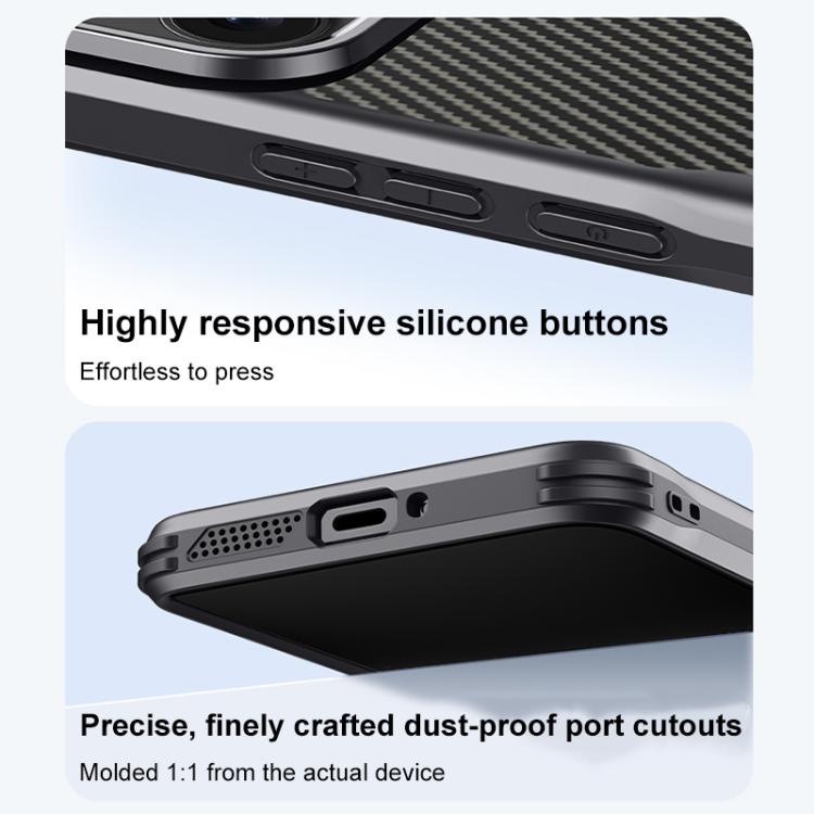 Custodia magnetica con fibra di carbonio per iPhone