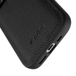 Custodia in vera pelle con texture litchi per iPhone 16