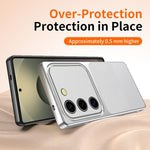 Custodia antiurto effetto pelle di agnello per Galaxy S23 5G