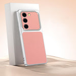 Custodia antiurto effetto pelle di agnello per Galaxy S23 5G