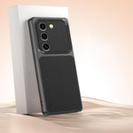 Custodia antiurto effetto pelle di agnello per Galaxy S23 5G