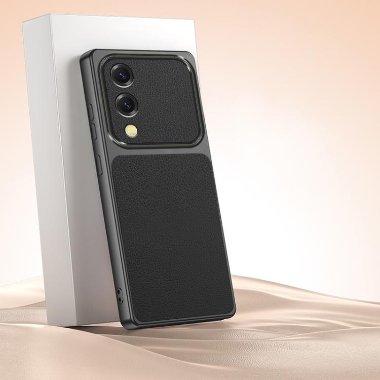 Custodia antiurto effetto pelle di agnello per Galaxy S25 FE, Edge, S25 e S25+