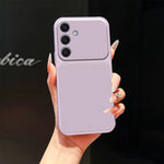 Custodia antiurto effetto pelle di agnello per Galaxy S25 FE, Edge, S25 e S25+