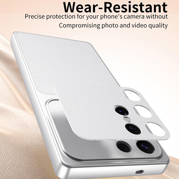 Custodia antiurto effetto pelle di agnello per Galaxy S25 FE, Edge, S25 e S25+