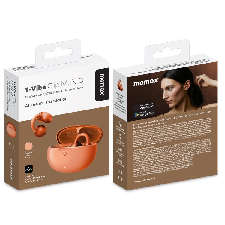 Auricolari wireless MOMAX Vibe Clip BT15 Bluetooth 6.0
