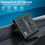 Switcher DisplayPort 2 In 1 Out 16K Ultra HD Video Converter