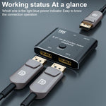 Switcher DisplayPort 2 In 1 Out 16K Ultra HD Video Converter