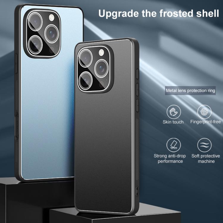 Custodia Golden Shield in metallo satinato con lente effetto pellicola per