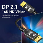 Cavo DisplayPort 2.1 maschio a maschio 16K 60Hz 1-3 metri