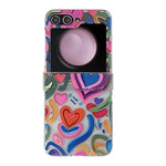 Cover per telefono con motivo battito cardiaco arcobaleno per Samsung Galaxy Z