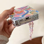 Cover per telefono con motivo battito cardiaco arcobaleno per Samsung Galaxy Z