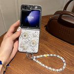 Custodia con cinturino e design nodo di farfalla per Samsung Galaxy Z