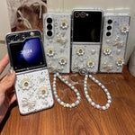 Custodia con cinturino e design nodo di farfalla per Samsung Galaxy Z