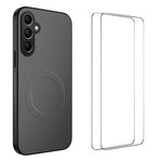 Custodia magnetica in fibra di carbonio per Samsung Galaxy serie A con 2