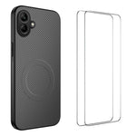 Custodia magnetica in fibra di carbonio per Samsung Galaxy serie A con 2