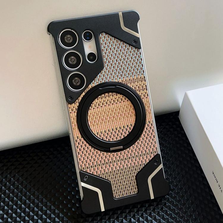Custodia con supporto magnetico e armatura intrecciata per Samsung Galaxy S26