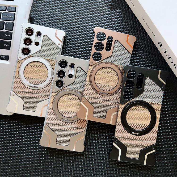 Custodia con supporto magnetico e armatura intrecciata per Samsung Galaxy S26