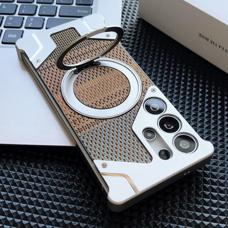 Custodia con supporto magnetico e armatura intrecciata per Samsung Galaxy S26