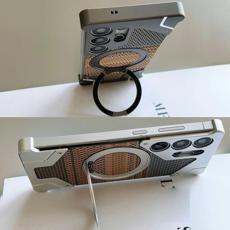 Custodia con supporto magnetico e armatura intrecciata per Samsung Galaxy S26