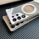 Custodia con supporto magnetico e armatura intrecciata per Samsung Galaxy S26