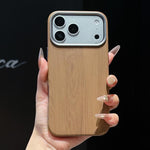 Custodia magnetica effetto legno per iPhone 17 Pro Max