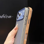 Custodia magnetica effetto legno per iPhone 17 Pro Max