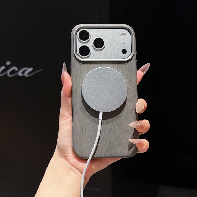 Custodia magnetica effetto legno per iPhone 17 Pro Max