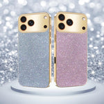 Custodia glitter con cornice galvanizzata per iPhone 11-13