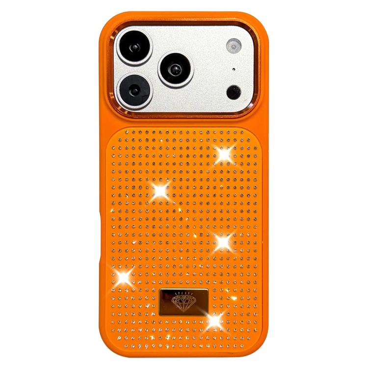 Custodia per telefono antiurto in TPU + PC con strass in resina e emblema in metallo., For iPhone 18 Pro / 17 Pro, For iPhone 18 Pro Max / 17 Pro Max, For iPhone 17, For iPhone Air