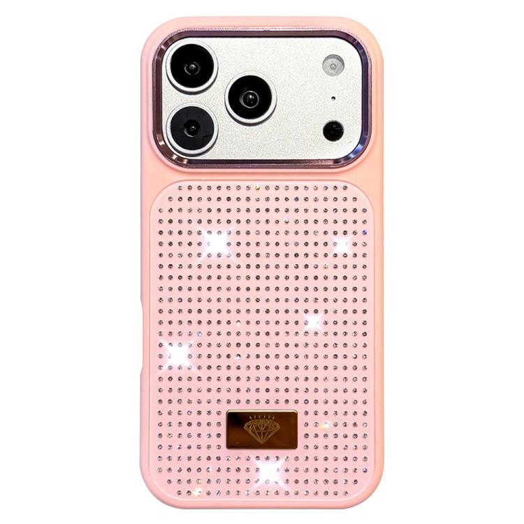 Custodia per telefono antiurto in TPU + PC con strass in resina e emblema in metallo., For iPhone 18 Pro / 17 Pro, For iPhone 18 Pro Max / 17 Pro Max, For iPhone 17, For iPhone Air