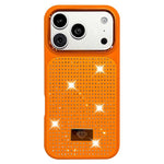 Custodia per telefono antiurto in TPU + PC con strass in resina e emblema in metallo., For iPhone 18 Pro / 17 Pro, For iPhone 18 Pro Max / 17 Pro Max, For iPhone 17, For iPhone Air