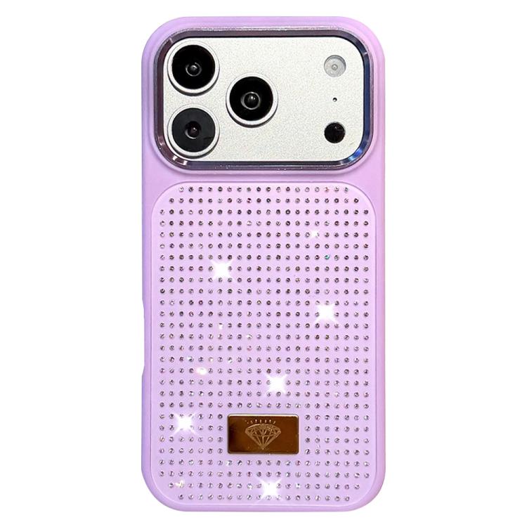 Custodia per telefono antiurto in TPU + PC con strass in resina e emblema in metallo., For iPhone 18 Pro / 17 Pro, For iPhone 18 Pro Max / 17 Pro Max, For iPhone 17, For iPhone Air