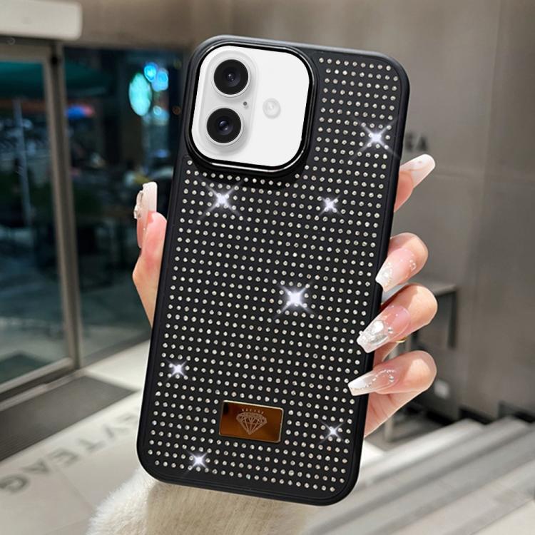 Custodia per telefono antiurto in TPU + PC con strass in resina e emblema in metallo., For iPhone 18 Pro / 17 Pro, For iPhone 18 Pro Max / 17 Pro Max, For iPhone 17, For iPhone Air