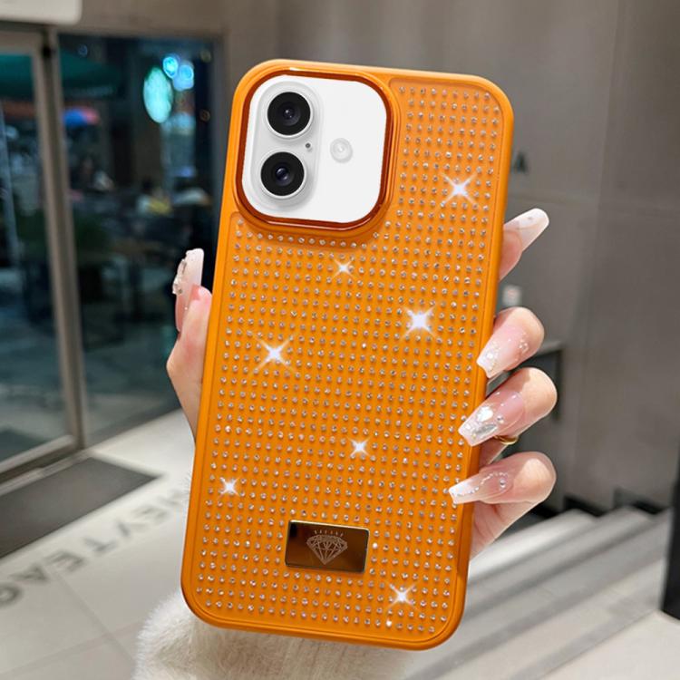 Custodia per telefono antiurto in TPU + PC con strass in resina e emblema in metallo., For iPhone 18 Pro / 17 Pro, For iPhone 18 Pro Max / 17 Pro Max, For iPhone 17, For iPhone Air