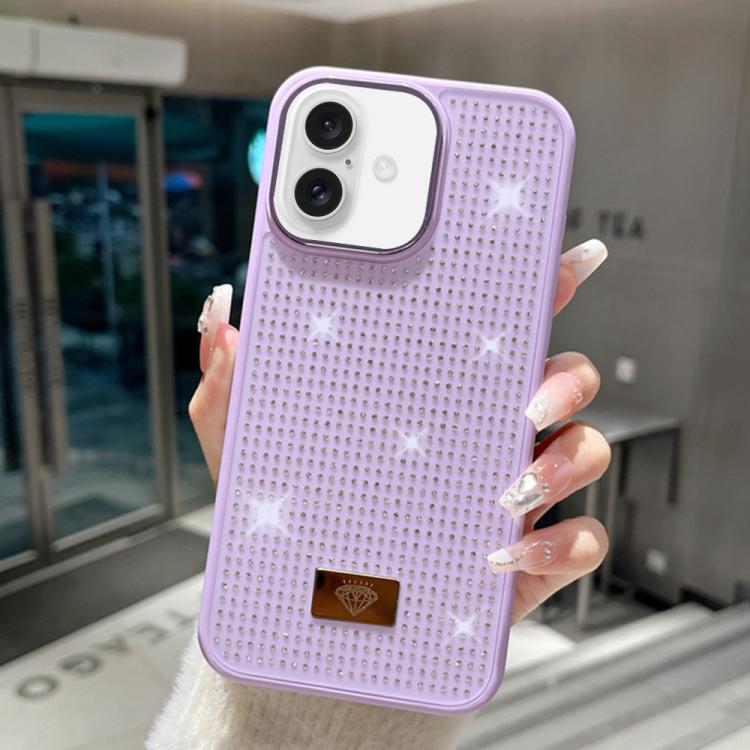 Custodia per telefono antiurto in TPU + PC con strass in resina e emblema in metallo., For iPhone 18 Pro / 17 Pro, For iPhone 18 Pro Max / 17 Pro Max, For iPhone 17, For iPhone Air