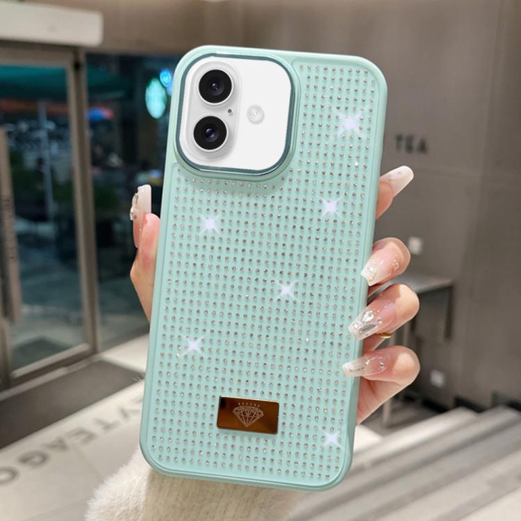 Custodia per telefono antiurto in TPU + PC con strass in resina e emblema in metallo., For iPhone 18 Pro / 17 Pro, For iPhone 18 Pro Max / 17 Pro Max, For iPhone 17, For iPhone Air