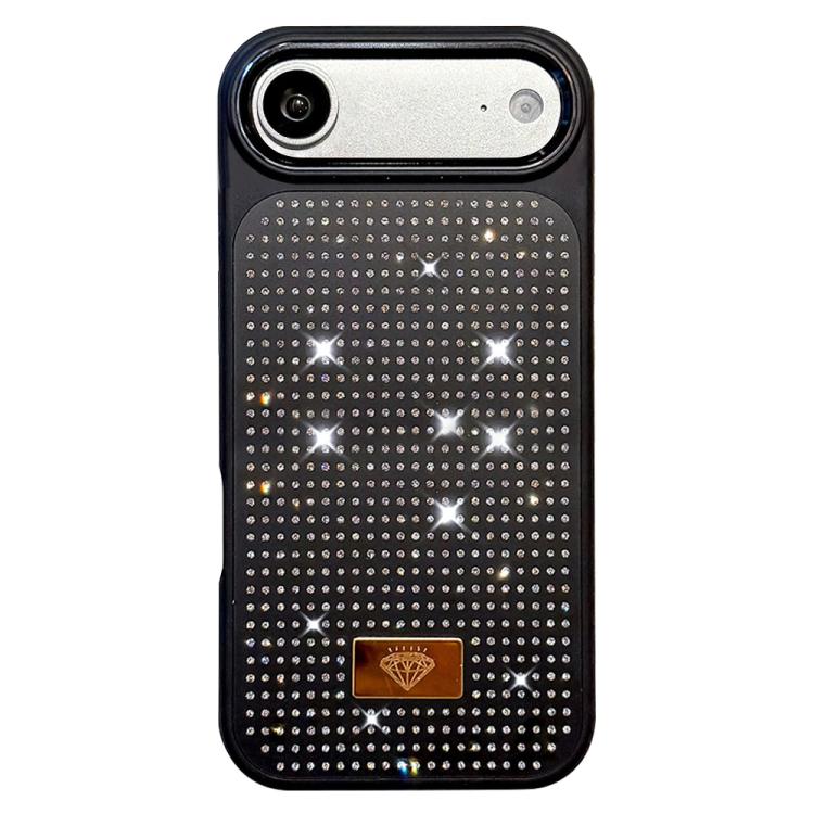 Custodia per telefono antiurto in TPU + PC con strass in resina e emblema in metallo., For iPhone 18 Pro / 17 Pro, For iPhone 18 Pro Max / 17 Pro Max, For iPhone 17, For iPhone Air