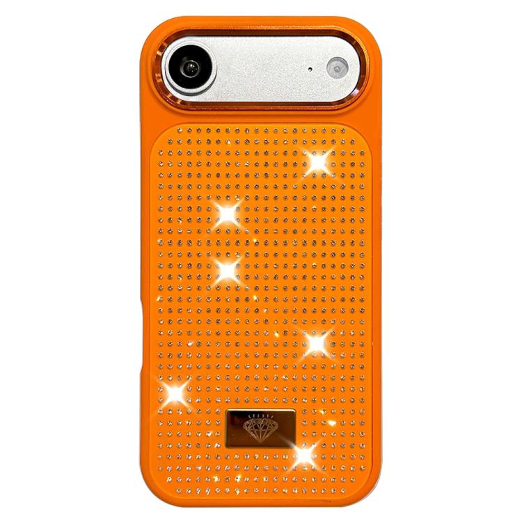 Custodia per telefono antiurto in TPU + PC con strass in resina e emblema in metallo., For iPhone 18 Pro / 17 Pro, For iPhone 18 Pro Max / 17 Pro Max, For iPhone 17, For iPhone Air